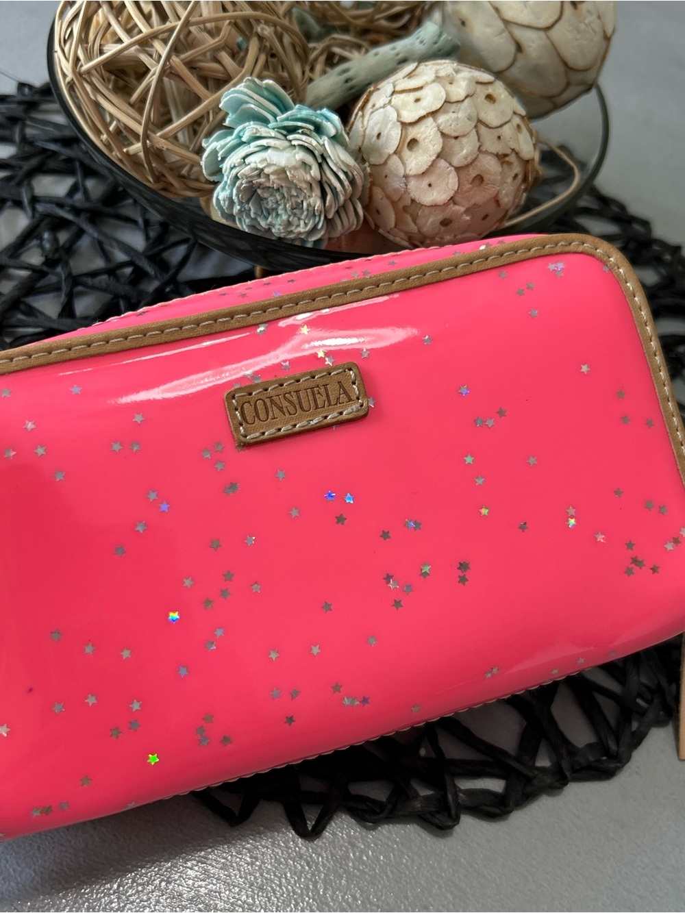 ✨ Consuela Shine Pink with Glitter Stars Wristlet Wallet - Picture 3 of 13